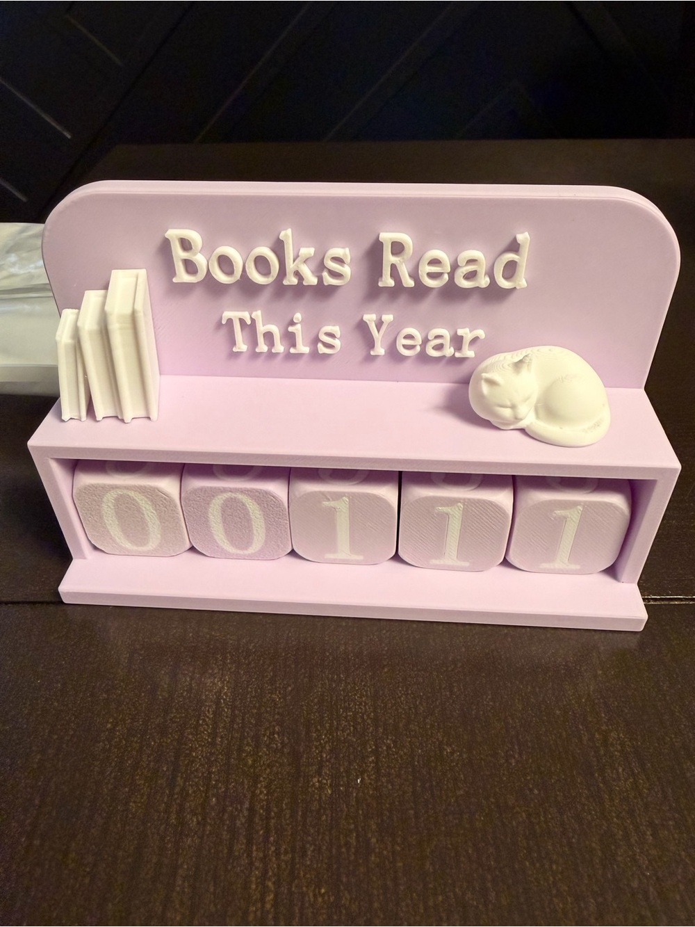 Books Read This Year Counter Shelf - Lavender